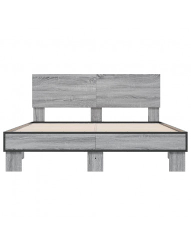 Giroletto Grigio Sonoma 140x200 cm in Legno Multistrato Metallo