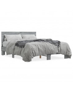 Giroletto Grigio Sonoma 120x190 cm in Legno Multistrato Metallo 2