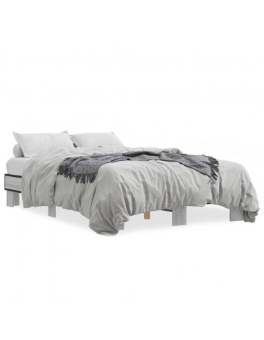 Giroletto Grigio Sonoma 140x200 cm in Legno Multistrato Metallo