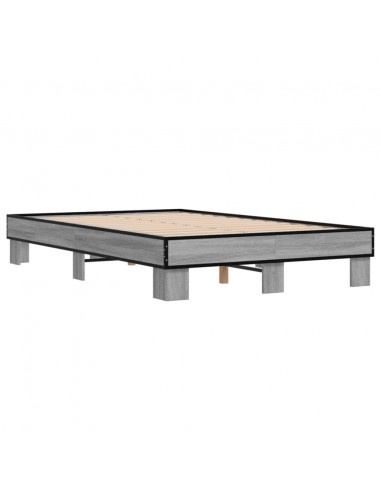 Giroletto Grigio Sonoma 140x200 cm in Legno Multistrato Metallo