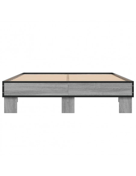 Giroletto Grigio Sonoma 140x200 cm in Legno Multistrato Metallo