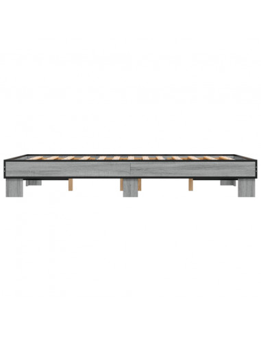 Giroletto Grigio Sonoma 140x200 cm in Legno Multistrato Metallo