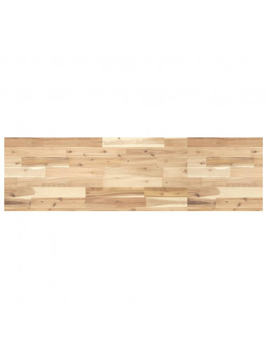 Ripiano a Parete 160x40x4 cm Legno Massello Acacia Non Trattato
