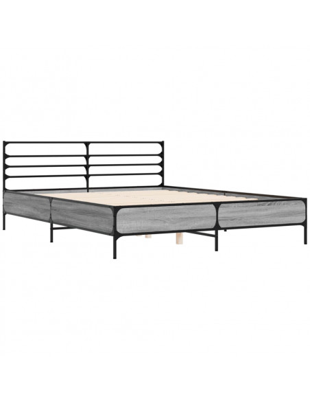 Giroletto Grigio Sonoma 150x200 cm in Legno Multistrato Metallo
