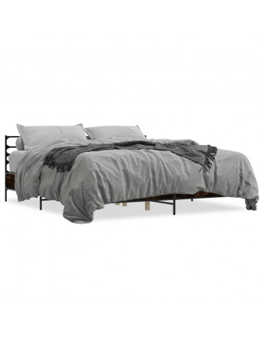 Giroletto Rovere Fumo 180x200 cm in Legno Multistrato Metallo