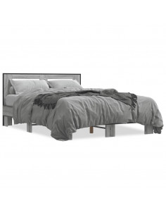 Giroletto Grigio Sonoma 140x190 cm in Legno Multistrato Metallo 2