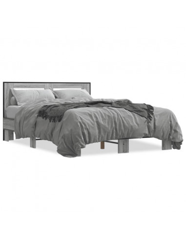 Giroletto Grigio Sonoma 140x190 cm in Legno Multistrato Metallo