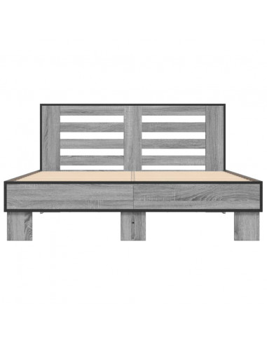 Giroletto Grigio Sonoma 140x190 cm in Legno Multistrato Metallo