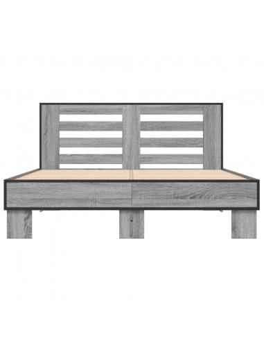 Giroletto Grigio Sonoma 120x190 cm in Legno Multistrato Metallo