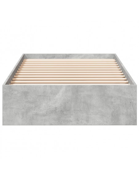 Giroletto Cassetti Grigio Cemento 90x190 cm Legno Multistrato