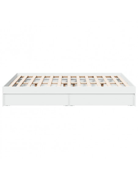 Giroletto con Cassetti Bianco 120x200 cm in Legno Multistrato