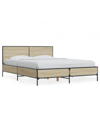 Giroletto Rovere Sonoma 140x190 cm in Legno Multistrato Metallo