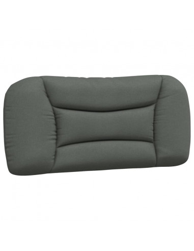 Letto con Materasso Grigio Scuro 90x190 cm in Tessuto