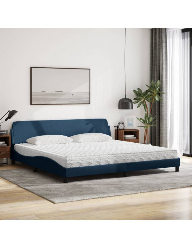 Giroletto con Materasso Blu 200x200 cm in Tessuto