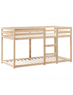 Letto a Castello con Tetto 90x190 cm in Legno Massello di Pino 2