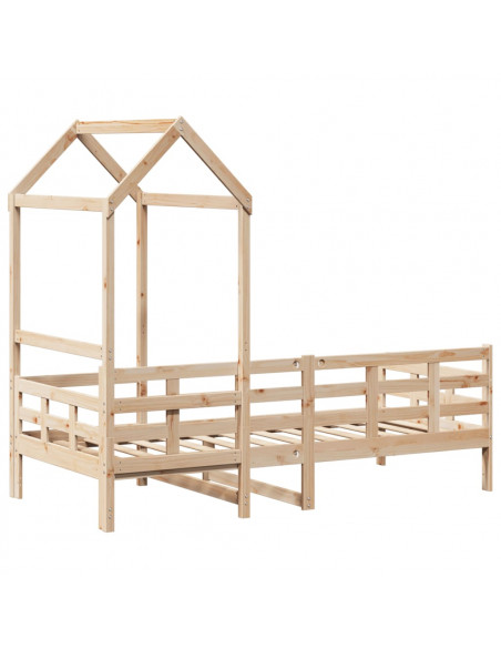 Dormeuse con Tetto 80x200 cm in Legno Massello di Pino