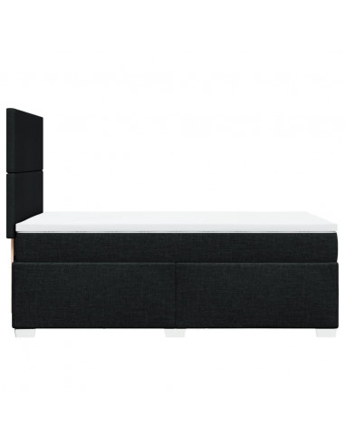 Giroletto a Molle con Materasso Nero 100x200 cm in Tessuto