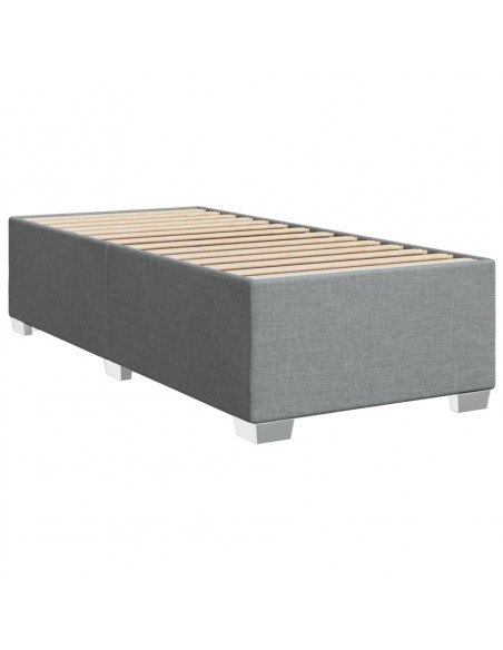 Giroletto a Molle con Materasso Grigio Chiaro 80x200 cm Tessuto