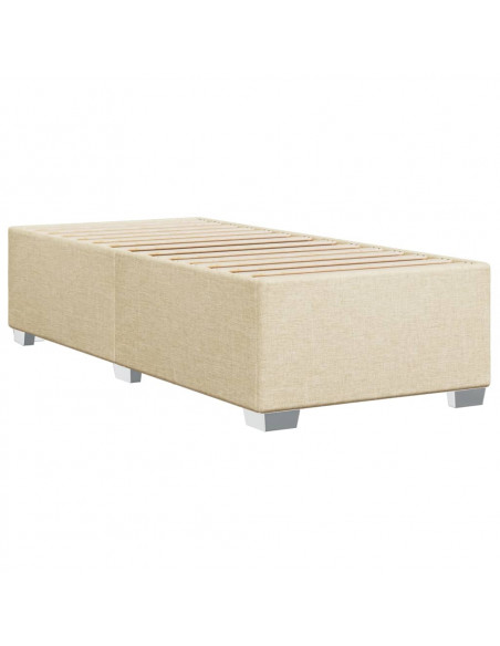 Giroletto a Molle con Materasso Crema 90x190 cm in Tessuto