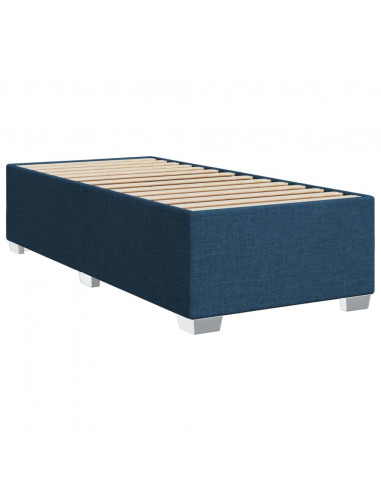 Giroletto a Molle con Materasso Blu 90x190 cm in Tessuto