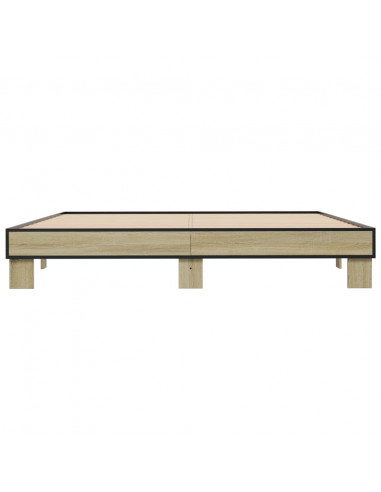 Giroletto Rovere Sonoma 200x200 cm Legno Multistrato e Metallo