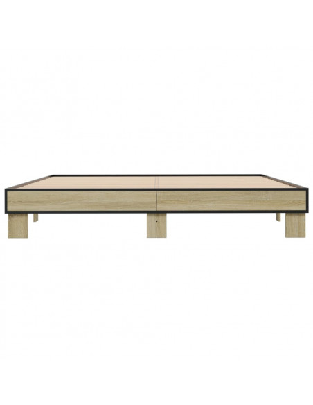 Giroletto Rovere Sonoma 200x200 cm Legno Multistrato e Metallo