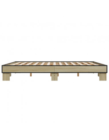 Giroletto Rovere Sonoma 200x200 cm Legno Multistrato e Metallo