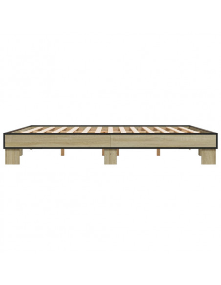 Giroletto Rovere Sonoma 200x200 cm Legno Multistrato e Metallo