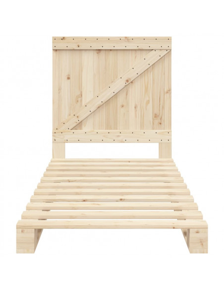 Giroletto con Testiera 90x200 cm in Legno Massello di Pino