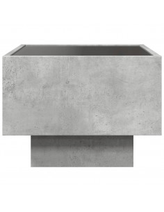 Tavolino con LED Grigio Cemento 40x40x30cm in Legno Multistrato 2