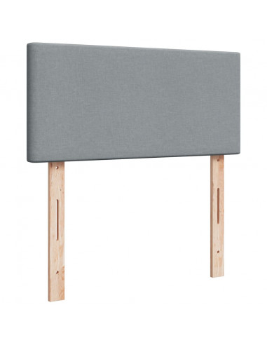 Giroletto a Molle con Materasso Grigio Chiaro 90x190 cm Tessuto