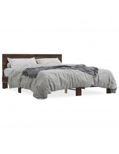 Giroletto Rovere Marrone 150x200cm in Legno Multistrato Metallo 2