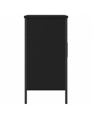 Mobile Lavabo Bagno Nero 60x30x60 cm in Legno Multistrato