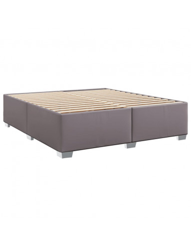 Giroletto a Molle con Materasso Grgio 180x200 cm in Similpelle