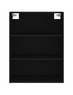 Credenza Nera 69,5x32,5x180 cm Legno Multistrato 2