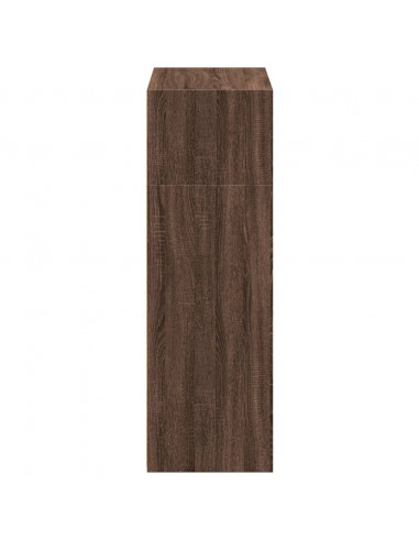 Credenza Rovere Marrone 70x41x124 cm in Legno Multistrato