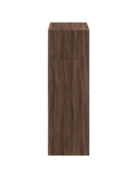 Credenza Rovere Marrone 70x41x124 cm in Legno Multistrato