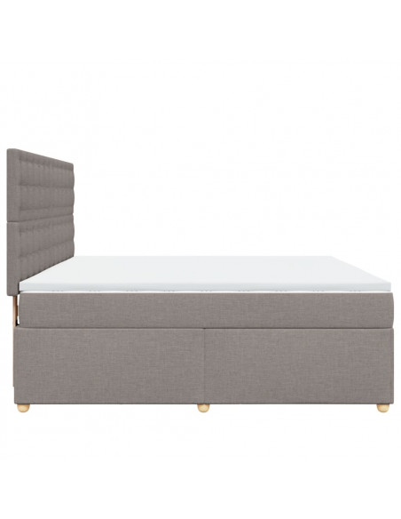 Giroletto a Molle con Materasso Tortora 180x200 cm in Tessuto