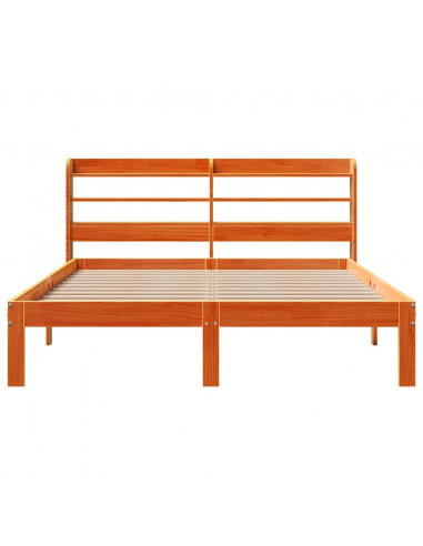 Letto senza Materasso Marrone Cera 120x200 cm in Legno di Pino