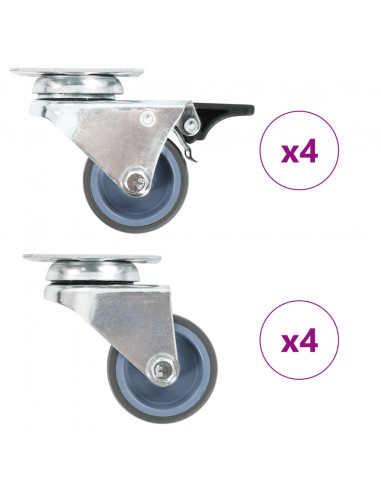 Ruote Girevoli Gemellate 8 pz 50 mm