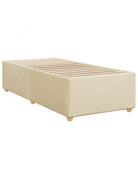 Giroletto a Molle con Materasso Crema 100x200 cm in Tessuto