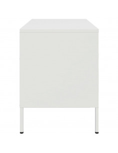 Mobile TV Bianco 68x39x50,5 cm in Acciaio 2