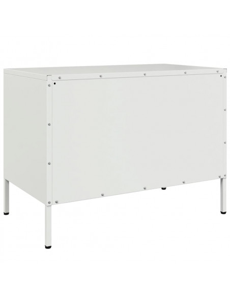 Mobile TV Bianco 68x39x50,5 cm in Acciaio