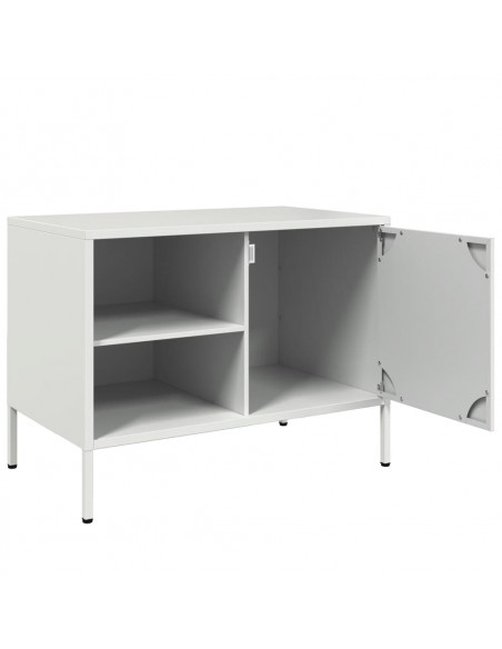Mobile TV Bianco 68x39x50,5 cm in Acciaio