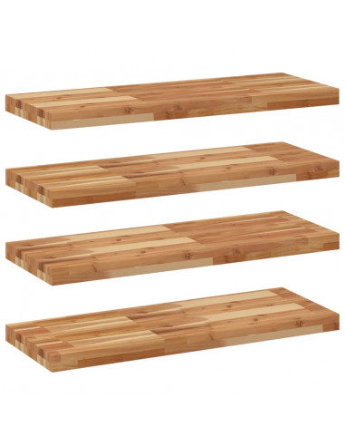 Mensole da Parete 4 pz 100x30x4 cm Legno Acacia Rifinito a Olio