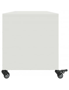 Mobile TV Bianco 100,5x39x43,5 cm in Acciaio Laminato a Freddo 2
