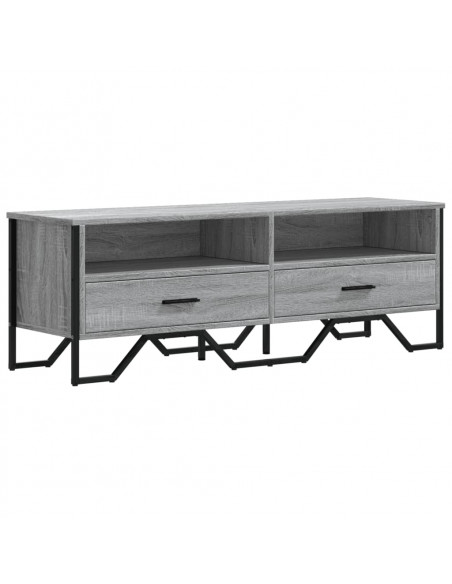 Mobile Porta TV Grigio Sonoma 122x34x41cm in Legno Multistrato