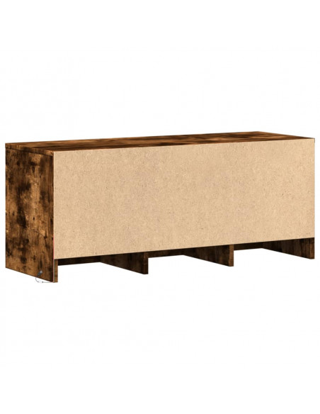 Mobile Porta TV con LED Rovere Fumo 97x34x40 cm in Truciolato