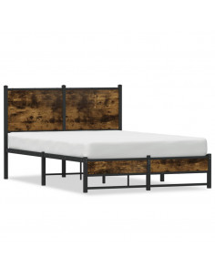 Giroletto con Testiera Metallo Rovere Fumo 120x200 cm 2