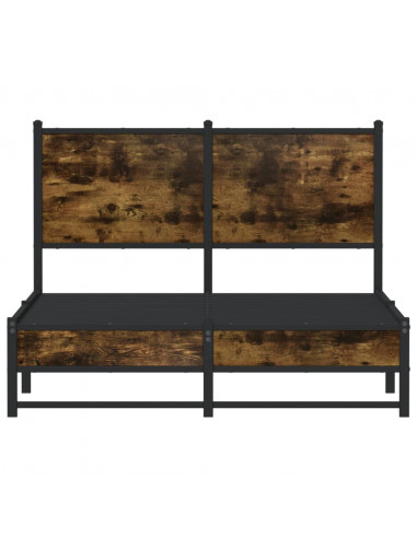 Giroletto con Testiera Metallo Rovere Fumo 120x200 cm